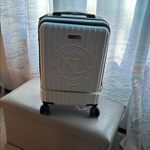 Nicole Lee White Rolling Suitcase